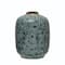 Hello Honey® 7" Distressed Blue Terracotta Vase with Floral Pattern